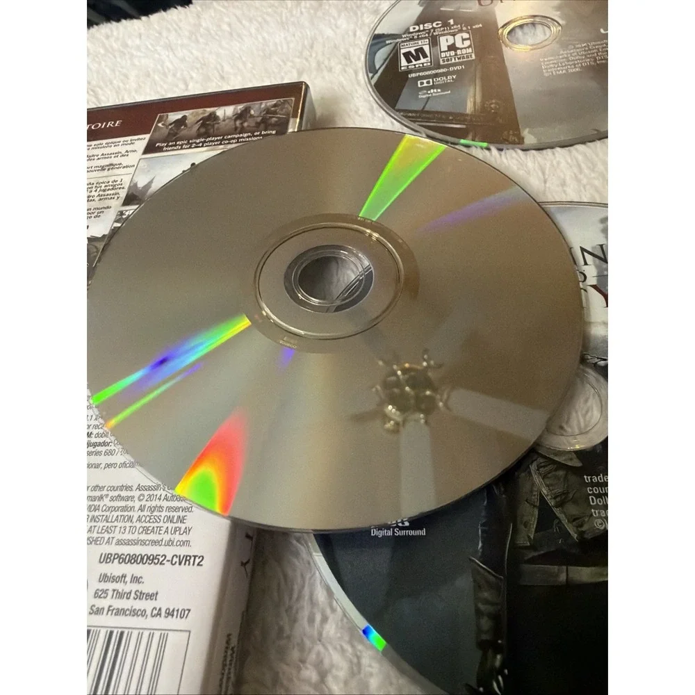 Assassins's Creed PC CD ROM VTG 5 Disc Set Chemical Revolution Mission Ubisoft